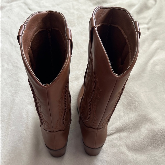 Ardene Brown Heeled Cowboy Boots - Picture 4 of 6